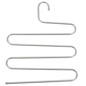 4 Pack Multi Pants Hangers Rack for Closet Organization,Stainless Steel S-shape 5 Layer Clothes Hangers for Space Saving Storage
4 Pack Multi Pants Hangers Rack for Closet Organization,Stainless Steel S-shape 5 Layer Clothes Hangers for Space Saving Storage