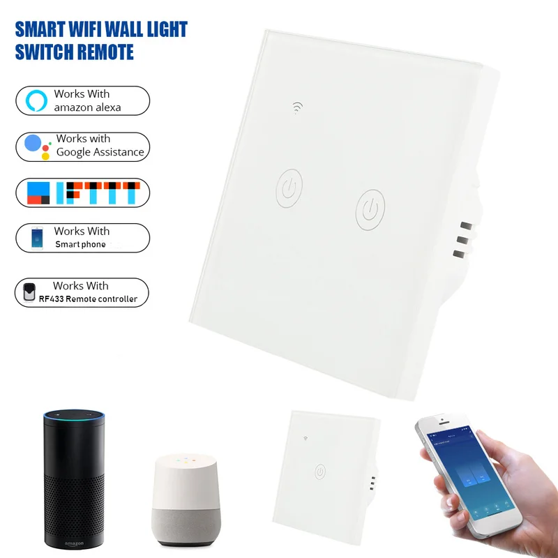 Luxury Wifi Smart Light Switch Wall Light Wireless Screen Touch Panel Voice Switches Accessorie
Luxury Wifi Smart Light Switch Wall Light Wireless Screen Touch Panel Voice Switches Accessorie