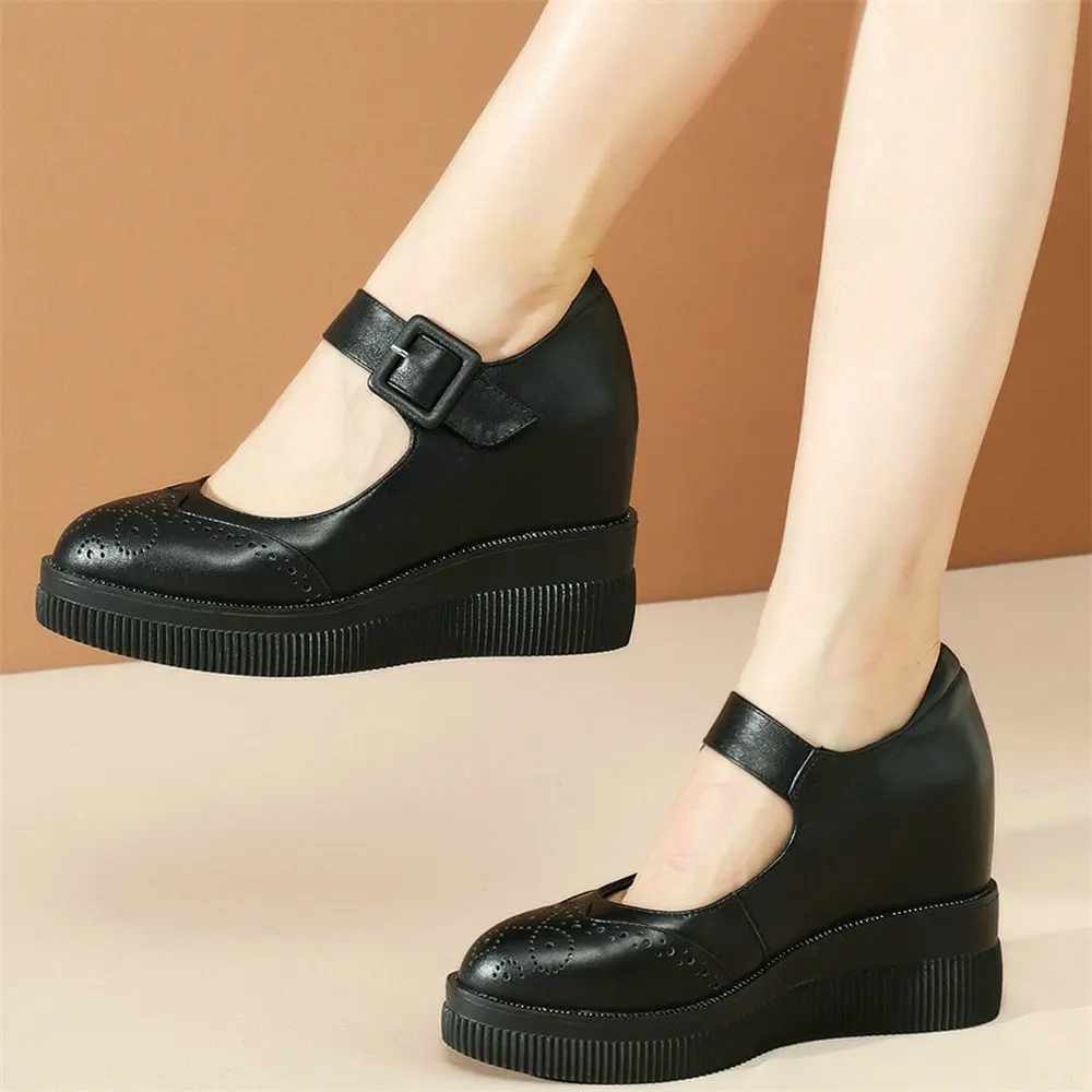 Chunky Platform Mary Jane Shoes Women Genuine Leather High Heel Pumps Shoes Female Ankle Cross Strap Wedges Oxfords Casual Shoes
Chunky Platform Mary Jane Shoes Women Genuine Leather High Heel Pumps Shoes Female Ankle Cross Strap Wedges Oxfords Casual Shoes