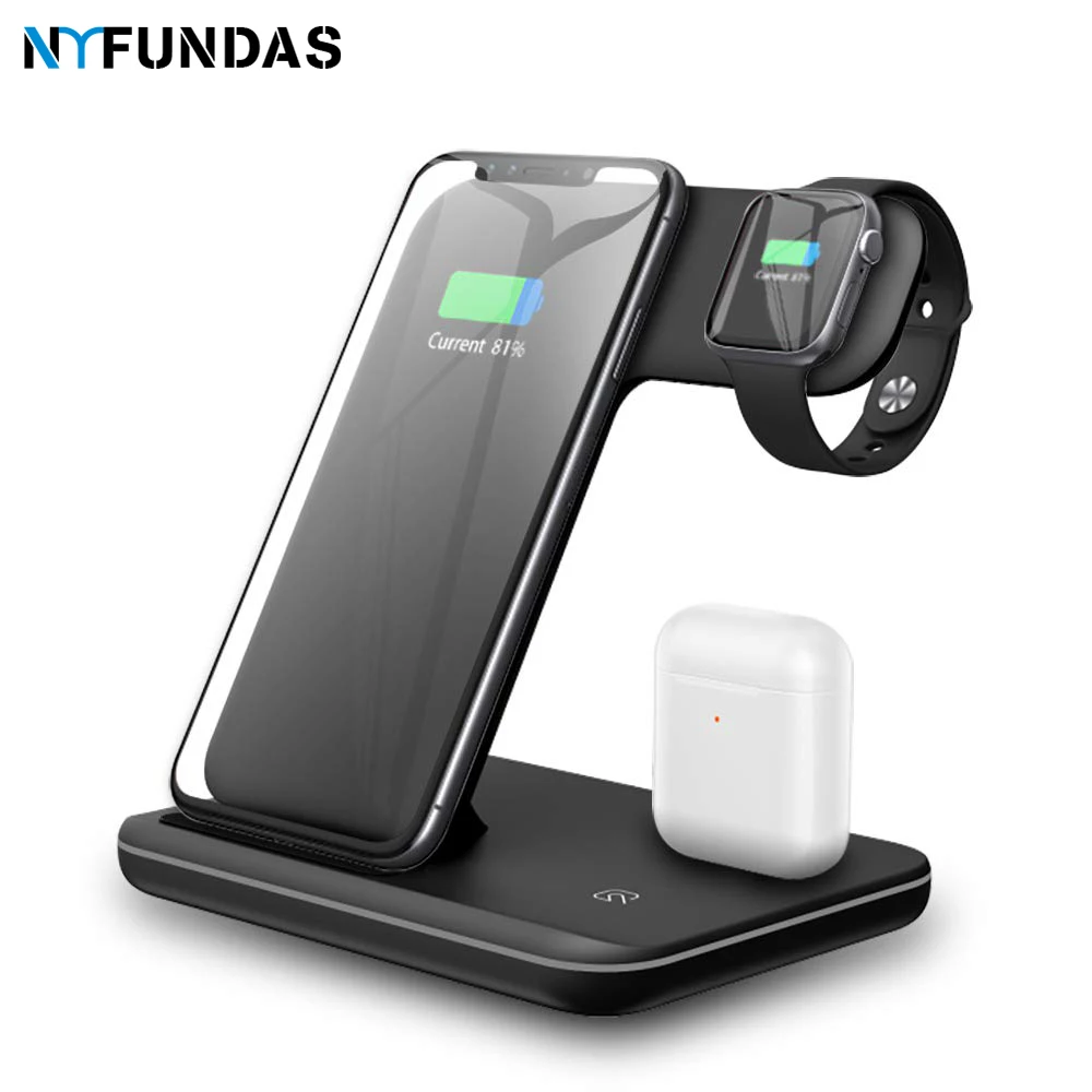 NYFundas Qi Wireless Charger Stand Station 15W Fast Charging Dock For Apple Watch Series 4 3 2 Airpods Iphone XS MAX XR 8 Plus
NYFundas Qi Wireless Charger Stand Station 15W Fast Charging Dock For Apple Watch Series 4 3 2 Airpods Iphone XS MAX XR 8 Plus