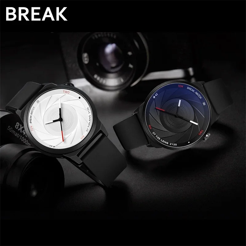 Уникальные креативные Стильные кварцевые аналоговые наручные часы на ремешке из