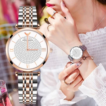 Gypsophila Diamond Design Women Watches Fashion Silver Round Dial Stainless Steel Band Quartz Wrist Watch Gifts relogiosfeminino
Gypsophila Diamond Design Women Watches Fashion Silver Round Dial Stainless Steel Band Quartz Wrist Watch Gifts relogiosfeminino