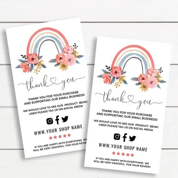 Custom Text Social Medial Card ,Rainbow , Thank You For Your Order Cards ,Personalize Logo Business Name Card
Custom Text Social Medial Card ,Rainbow , Thank You For Your Order Cards ,Personalize Logo Business Name Card