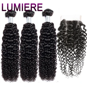 Lumiere Hair Kinky Curly Bundles With Closure Human Hair Bundles With Closure No-Remy Brazilian Hair Weave Bundles
Lumiere Hair Kinky Curly Bundles With Closure Human Hair Bundles With Closure No-Remy Brazilian Hair Weave Bundles