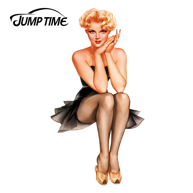 Привлекательная Красивая винтажная виниловая наклейка JumpTime для автомобиля 13 см