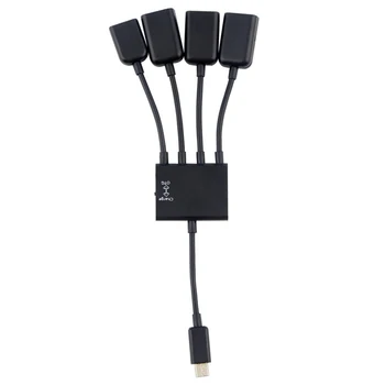 4in 4 Ports MicroB OTG OTG Hub Data Cable with charger cable Connector Spliter for Smartphone Computer Tablet PC
4in 4 Ports MicroB OTG OTG Hub Data Cable with charger cable Connector Spliter for Smartphone Computer Tablet PC