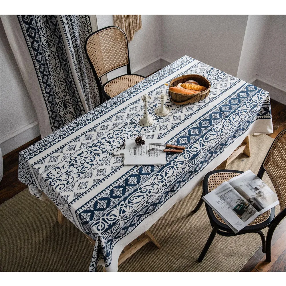 Blue and White Porcelain Print Tablecloth Rectangle Cotton Linen Dining Tea Table Cloth Kitchen Wedding Party Hotel Home Decor
Blue and White Porcelain Print Tablecloth Rectangle Cotton Linen Dining Tea Table Cloth Kitchen Wedding Party Hotel Home Decor