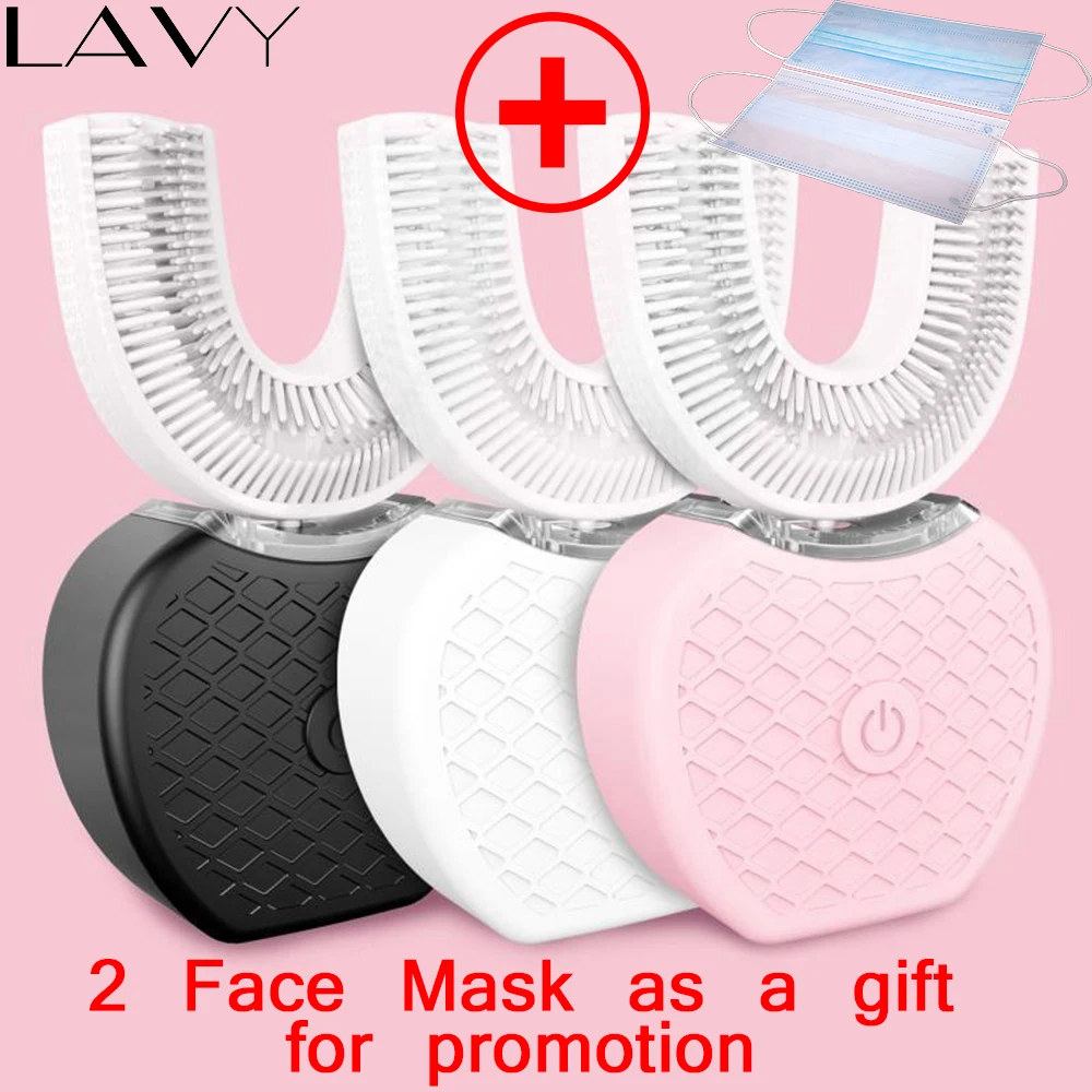 360 Degree Sonic Automatic Electric Toothbrush USB Rechargeable Intelligent Ultrasonic Silicon Toothbrush 4 Modes U Type Timer
360 Degree Sonic Automatic Electric Toothbrush USB Rechargeable Intelligent Ultrasonic Silicon Toothbrush 4 Modes U Type Timer