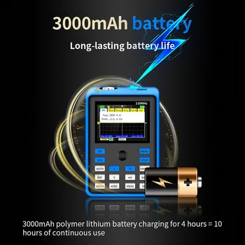 110MHz Digital Oscilloscope 500MS/S Sampling Rate Analog Bandwidth Support Waveform Storage Handheld Oscilloscope
110MHz Digital Oscilloscope 500MS/S Sampling Rate Analog Bandwidth Support Waveform Storage Handheld Oscilloscope