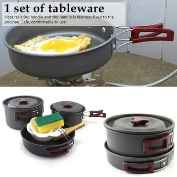 Camping Cookware Pot Outdoor Cookware Set Camping Tableware Cooking Set Travel For 2-3 Person
Camping Cookware Pot Outdoor Cookware Set Camping Tableware Cooking Set Travel For 2-3 Person