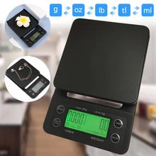 Electronic Coffee Scale Timer Digital Kitchen Weight Scale High Precision LCD Measuring Multi Function Scale 3kg/0.1g 5kg/0.1g
Electronic Coffee Scale Timer Digital Kitchen Weight Scale High Precision LCD Measuring Multi Function Scale 3kg/0.1g 5kg/0.1g