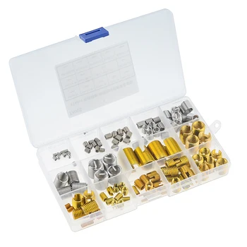116PCS/Box M3-M12 Self-tapping Thread Slotted Sheath and Wire Threaded Jacket Combination Thread Repair Repair Tools
116PCS/Box M3-M12 Self-tapping Thread Slotted Sheath and Wire Threaded Jacket Combination Thread Repair Repair Tools