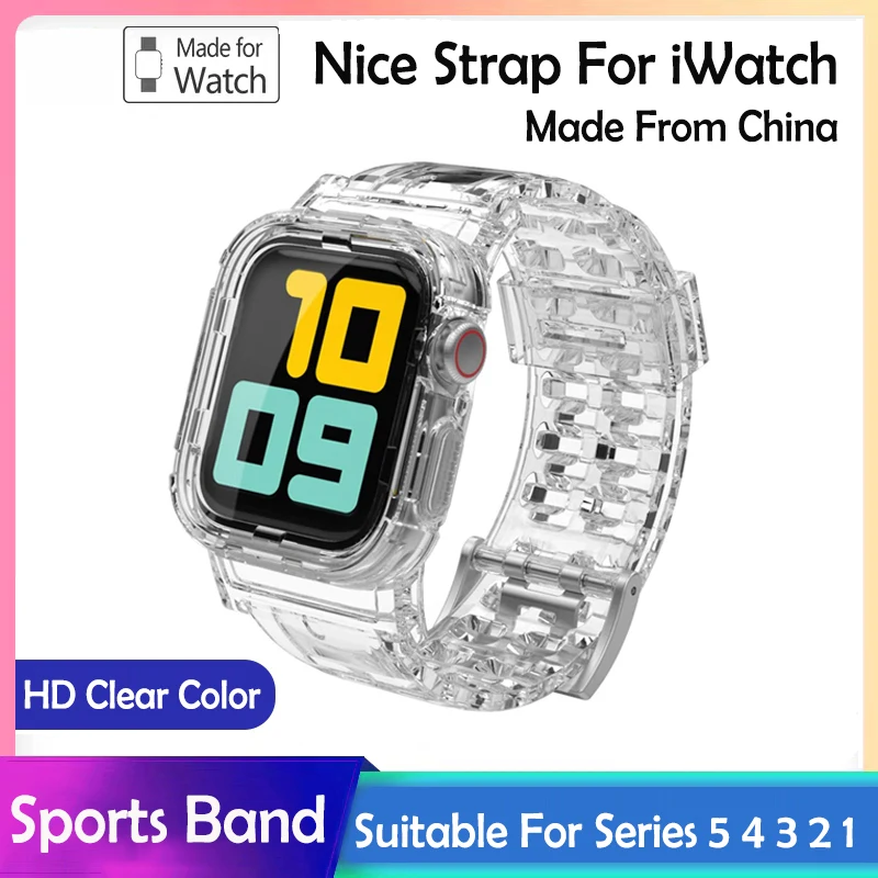 New Soft Transparent Rubber Sports Band for Apple Watch 38/40/42/44mm Strap Bracelet for iWatch Series 5 4 3 2 1 Watchband
New Soft Transparent Rubber Sports Band for Apple Watch 38/40/42/44mm Strap Bracelet for iWatch Series 5 4 3 2 1 Watchband