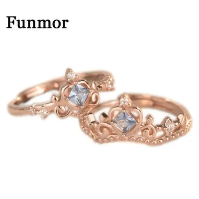 Funmor Romantic Crown Rings 925 Sterling Silver Finger Jewelry Blue Zircon For Women Girls Prom Banquet Decoration Accessories
Funmor Romantic Crown Rings 925 Sterling Silver Finger Jewelry Blue Zircon For Women Girls Prom Banquet Decoration Accessories