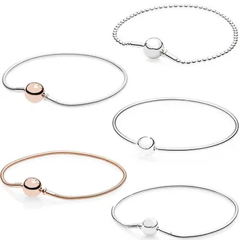 PDB 09 DIY Jewelry Gifts Small Hole Essence Series Bracelet 100%925 Sterling Silver Round Gold Chain Powder Bracelet 
PDB 09 DIY Jewelry Gifts Small Hole Essence Series Bracelet 100%925 Sterling Silver Round Gold Chain Powder Bracelet