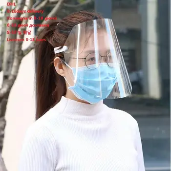 Transparent Anti-droplet Mask Plastic Protective Cap rotective Faceshield Cover Visor Dust Proof Anti Saliva Fog Full Screen