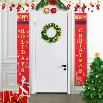 Christmas Door Couplet New Year Decorations Fabrics Couplet Lattice Door Curtain Pull Flag Christmas Home Hanging Ornament 
Christmas Door Couplet New Year Decorations Fabrics Couplet Lattice Door Curtain Pull Flag Christmas Home Hanging Ornament
