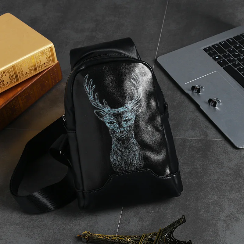New Korean Version of Young Small Chest Bag Deer Pattern Chest Bag Fashion No Street Bag Men's Shoulder Bag
New Korean Version of Young Small Chest Bag Deer Pattern Chest Bag Fashion No Street Bag Men's Shoulder Bag