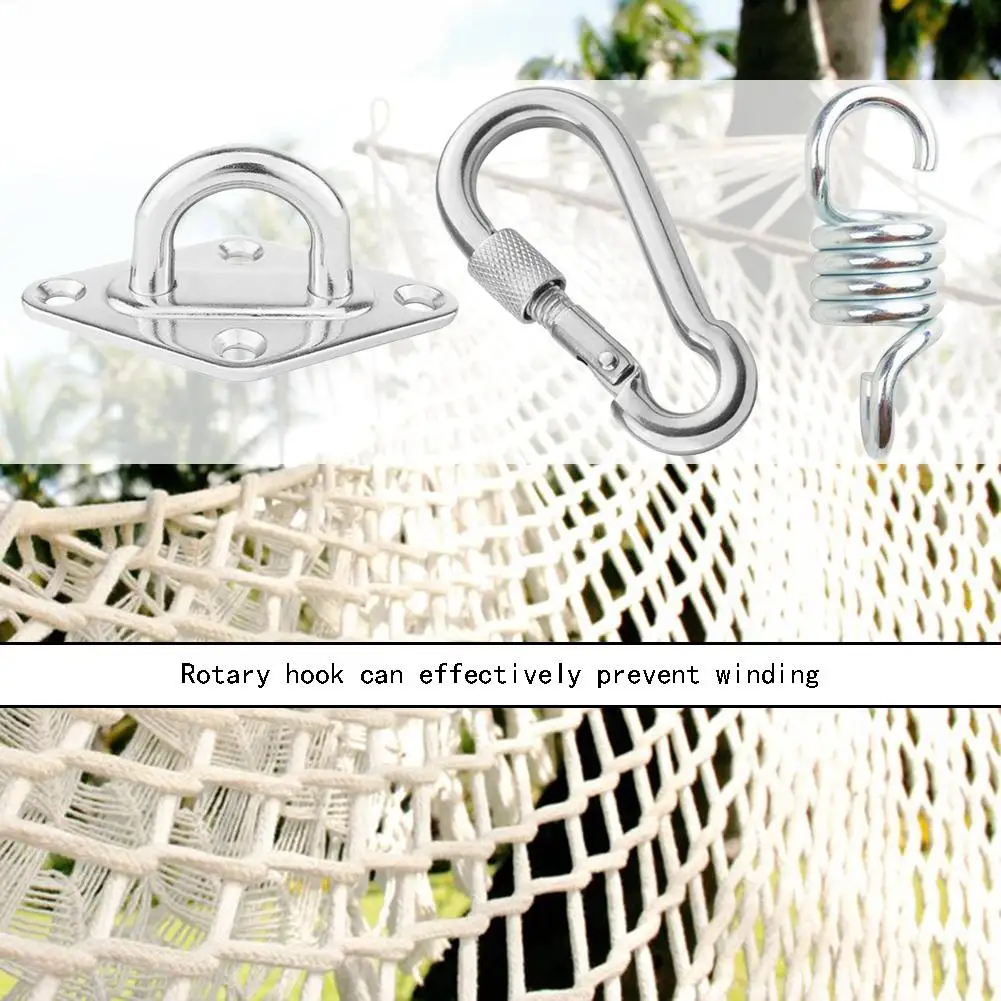 New Hammock Chair Hanging Accessories Kit Spring+Swivel Hooks+Ceiling Hammock Mount for Idoor Outdoor Swing Lazy Chair
New Hammock Chair Hanging Accessories Kit Spring+Swivel Hooks+Ceiling Hammock Mount for Idoor Outdoor Swing Lazy Chair