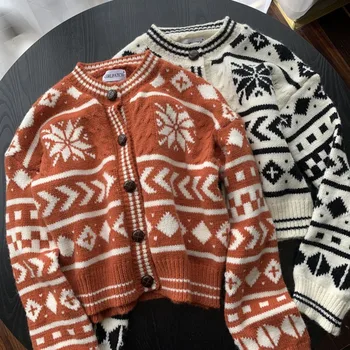 PEONFLY 2020 Women's Sweaters Autumn Winter Casual Geometric Printed O Neck Cardigans Button Cardigans Long Sleeve Loose Sweater
PEONFLY 2020 Women's Sweaters Autumn Winter Casual Geometric Printed O Neck Cardigans Button Cardigans Long Sleeve Loose Sweater