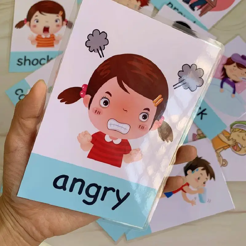 Детские Обучающие карточки на английском языке Монтессори 14 с героями