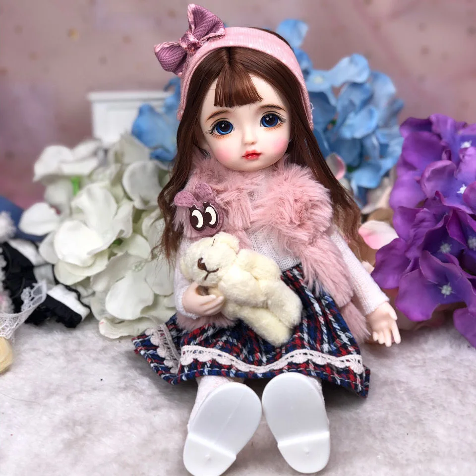30CM Fashion BJD Dolls Cute Makeup Princess Joints Movable Accessories Clothes with Shoes Plastic Nude Body 1/6 Doll for Girls
30CM Fashion BJD Dolls Cute Makeup Princess Joints Movable Accessories Clothes with Shoes Plastic Nude Body 1/6 Doll for Girls