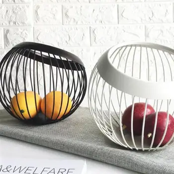 Iron Fruit Storage Basket Creative Hollow-Out Fruit Tray Snack Storage Container Desktop Fruit Drain Rack (White Coffee)
Iron Fruit Storage Basket Creative Hollow-Out Fruit Tray Snack Storage Container Desktop Fruit Drain Rack (White Coffee)