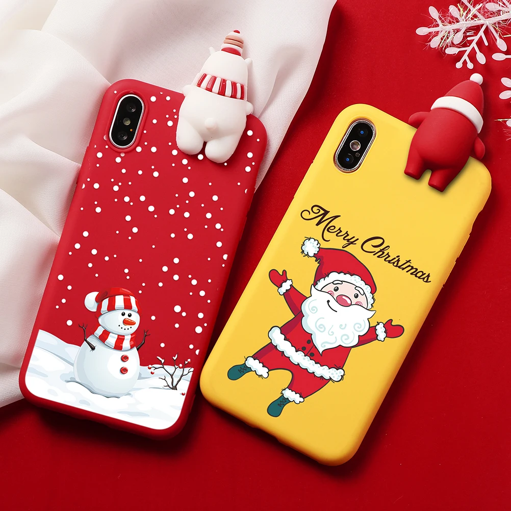 Роскошный 3D чехол с изображением рождественского оленя Санта Клауса для iPhone 12 mini