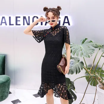 Embroidery New Lace Short Chinese Traditional Women Qipao Vintage Oriental Female Cheongsam Novelty Chinese Formal Dress M - 3XL
Embroidery New Lace Short Chinese Traditional Women Qipao Vintage Oriental Female Cheongsam Novelty Chinese Formal Dress M - 3XL