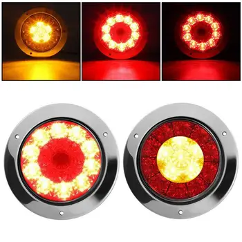2X Car Round LED Amber Red Taillights 16LED 12V Stop Brake Running Reverse Back-up Light For Truck Trailer Lorry
2X Car Round LED Amber Red Taillights 16LED 12V Stop Brake Running Reverse Back-up Light For Truck Trailer Lorry