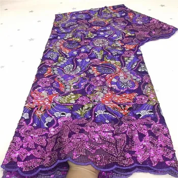 Purple Luxury Champagne Gold Sequins Lace Fabric New Fashion African French Tulle Mesh Fabrics Nigerian Net Lace for Wedding 
Purple Luxury Champagne Gold Sequins Lace Fabric New Fashion African French Tulle Mesh Fabrics Nigerian Net Lace for Wedding