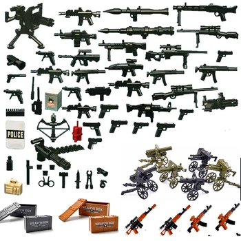 100Pcs anime Bricks Military Weapon Guns City Police Swat Team Soldier Accessory Base Box Figure Toys WW2 Army Building Blocks
100Pcs anime Bricks Military Weapon Guns City Police Swat Team Soldier Accessory Base Box Figure Toys WW2 Army Building Blocks