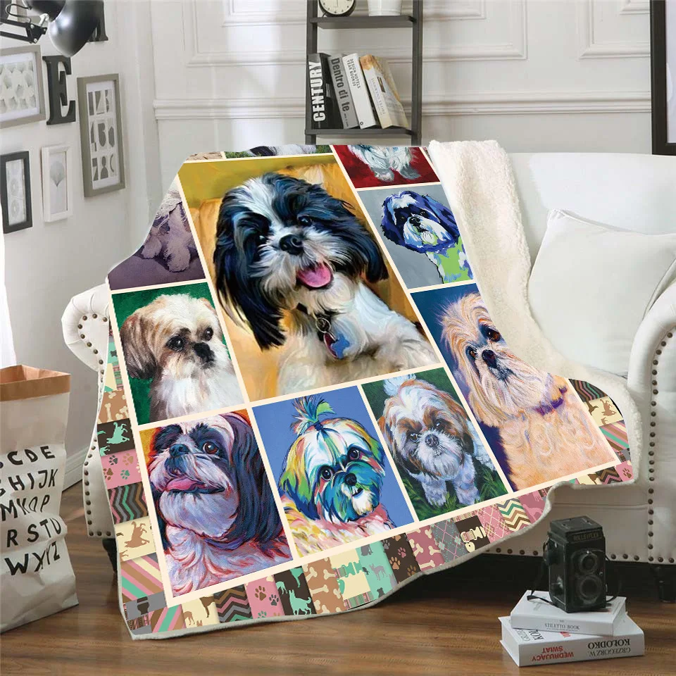 Shih Tzu 3d printed fleece blanket for Beds Hiking Picnic Thick Quilt Fashionable Bedspread Sherpa Throw Blanket
Shih Tzu 3d printed fleece blanket for Beds Hiking Picnic Thick Quilt Fashionable Bedspread Sherpa Throw Blanket