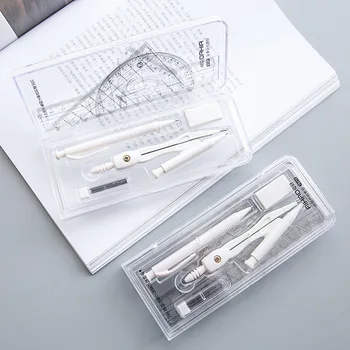 Small Fresh and Unprinted Wind Compasses Ruler Protractor 8-piece Set for Students' Professional Drawing Tools Geometry Set
Small Fresh and Unprinted Wind Compasses Ruler Protractor 8-piece Set for Students' Professional Drawing Tools Geometry Set