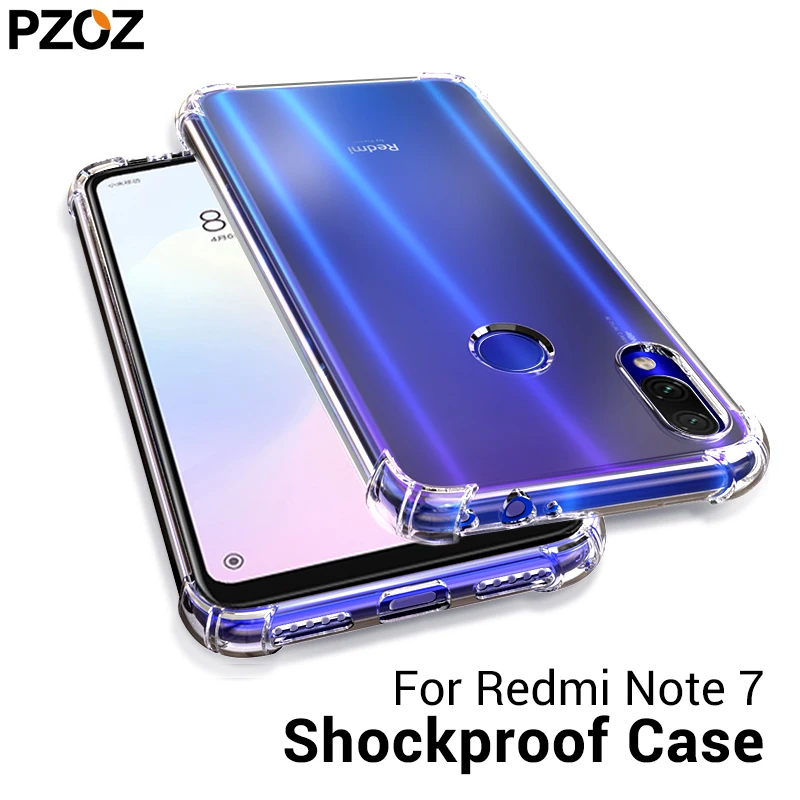 Чехол PZOZ для Xiaomi Redmi Note 7 8 Силиконовый противоударный чехол Pro прозрачный защитный