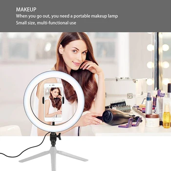 10 Inch LED Ring Light Tripode Para Movil Con Luz For Selfie Makeup Photography Video Live Stream Lamp Recording Video Lights
10 Inch LED Ring Light Tripode Para Movil Con Luz For Selfie Makeup Photography Video Live Stream Lamp Recording Video Lights