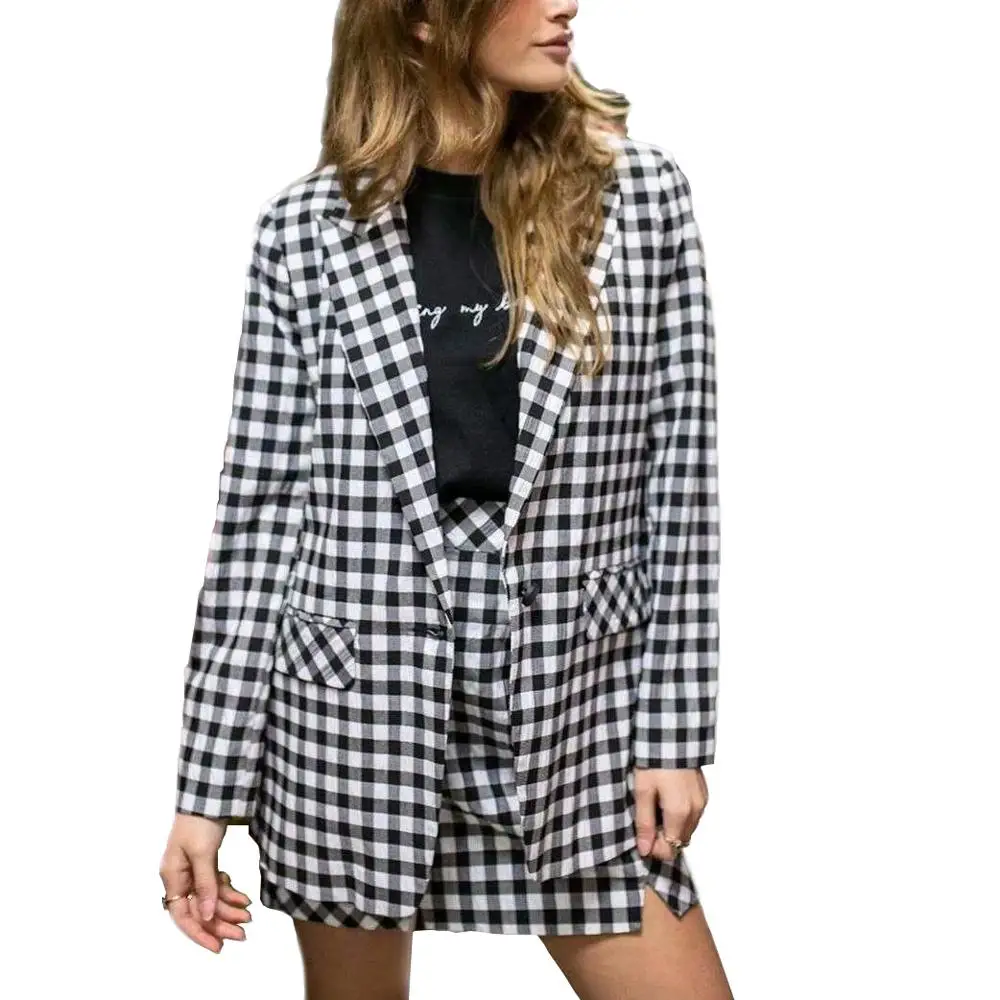 Fashion women 2019 black plaid jackets for office ladies summer-autumn vintage thin coats female outfit girls chic jacket coat
Fashion women 2019 black plaid jackets for office ladies summer-autumn vintage thin coats female outfit girls chic jacket coat