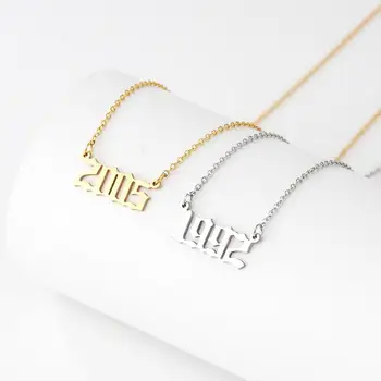 Cross-border New Year Necklace Stainless Steel Digital Necklace Custom1990-2020 Year Necklace Jewelry Net Red Jewelry
Cross-border New Year Necklace Stainless Steel Digital Necklace Custom1990-2020 Year Necklace Jewelry Net Red Jewelry