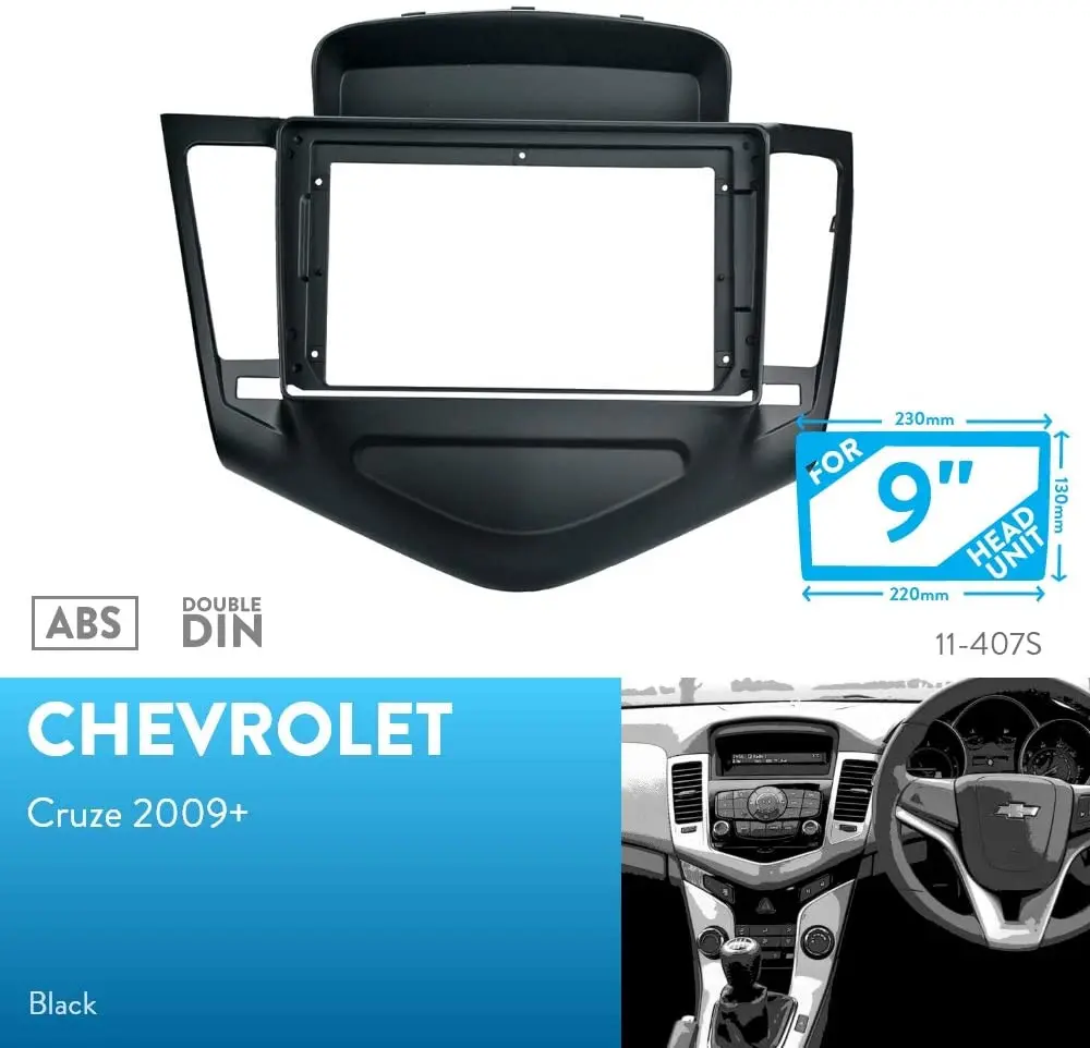 9-дюймовая Автомобильная радиопанель Fascia Для CHEVROLET Cruze 2009 + комплект для приборной