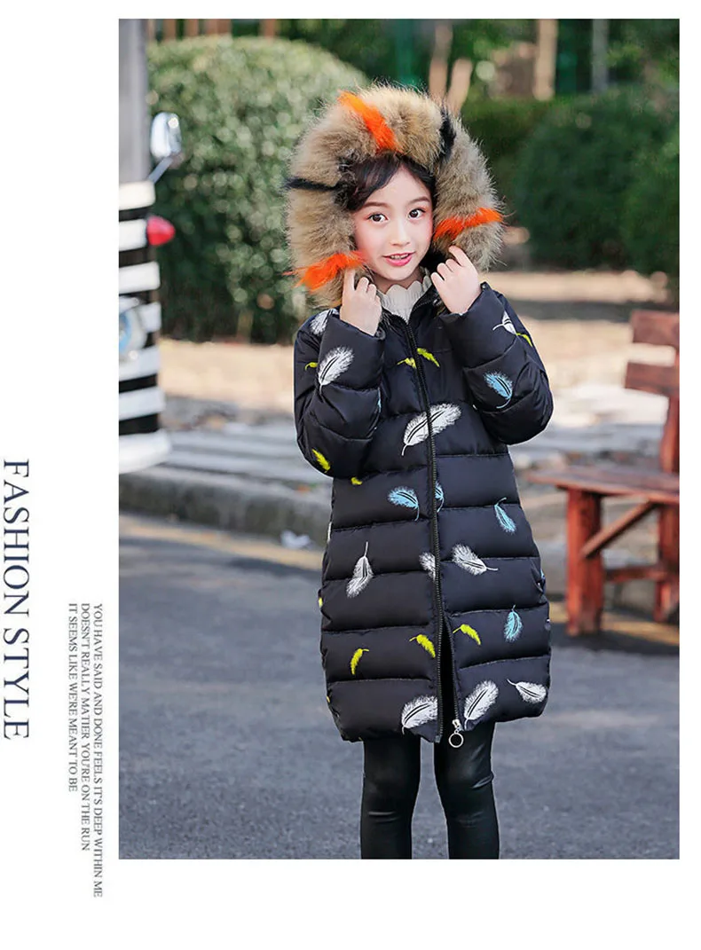 Girls Winter Coats Kids 2019 Winter Jacket For Girls Cotton-padded Clothes Children's Hooded Velour Girls Jackets Outwear 3-12t