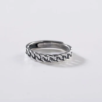 Rough Chain Couple Ring 100% 925 Sterling Silver Push-pull Design Wide Ring Adjustable Antique Silver Women And Men Fashion Ring
Rough Chain Couple Ring 100% 925 Sterling Silver Push-pull Design Wide Ring Adjustable Antique Silver Women And Men Fashion Ring