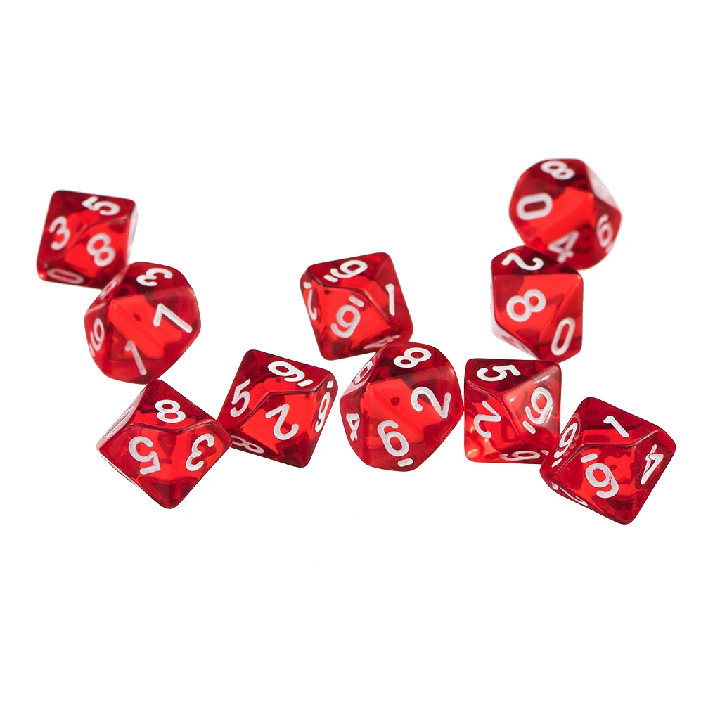 10 PCS/SET 10 Sided Plastic Polyhedral Dice Set Blue Bulk Numeral Dices Table Board Game Accessories for RPG Gmes 10 PCS/SET 10 Sided Plastic Polyhedral Dice Set Blue Bulk Numeral Dices Table Board Game Accessories for RPG Gmes