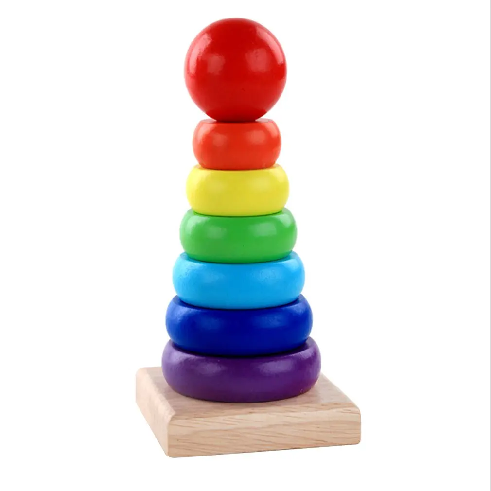 Wooden Toys For Children Educational Toys Wooden Seven-Color Tower Rainbow Tower Stacks Of Building Blocks
Wooden Toys For Children Educational Toys Wooden Seven-Color Tower Rainbow Tower Stacks Of Building Blocks