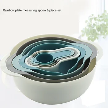 Baking Tools Combination Set Creative Rainbow Spoon Plastic Measuring Cup 8 sets Multi-function vegetable basket powder sieve
Baking Tools Combination Set Creative Rainbow Spoon Plastic Measuring Cup 8 sets Multi-function vegetable basket powder sieve