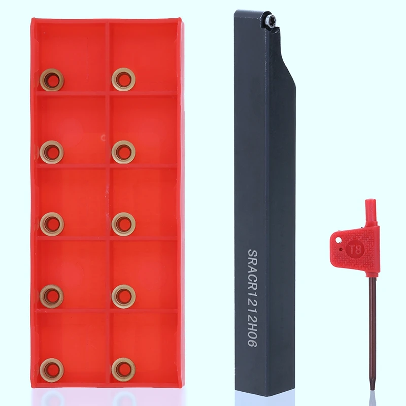 Best SRACR1212H06 Holder +Indexable Boring Bar Wrench+10PCS Carbide Insert Blades for Lathe Turning Tool Machine Tool Sets
Best SRACR1212H06 Holder +Indexable Boring Bar Wrench+10PCS Carbide Insert Blades for Lathe Turning Tool Machine Tool Sets