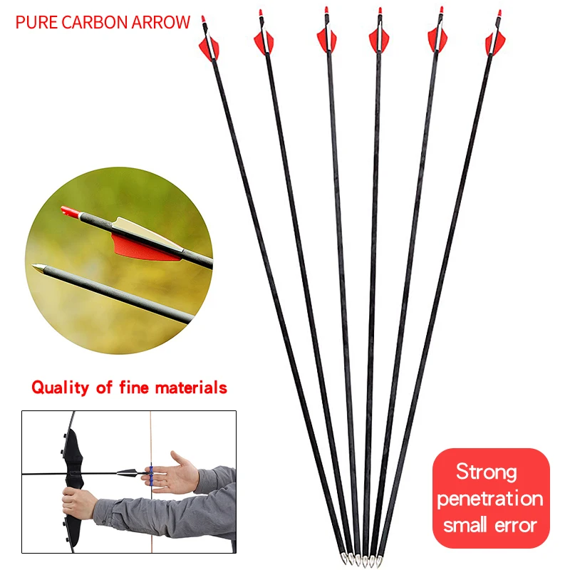 3/6/12/24 Pcs Carbon Arrow Bow And Arrow for Compound/Recurve Bow Archery Accessories Outdoor Shooting Hunting Professional Bow
3/6/12/24 Pcs Carbon Arrow Bow And Arrow for Compound/Recurve Bow Archery Accessories Outdoor Shooting Hunting Professional Bow