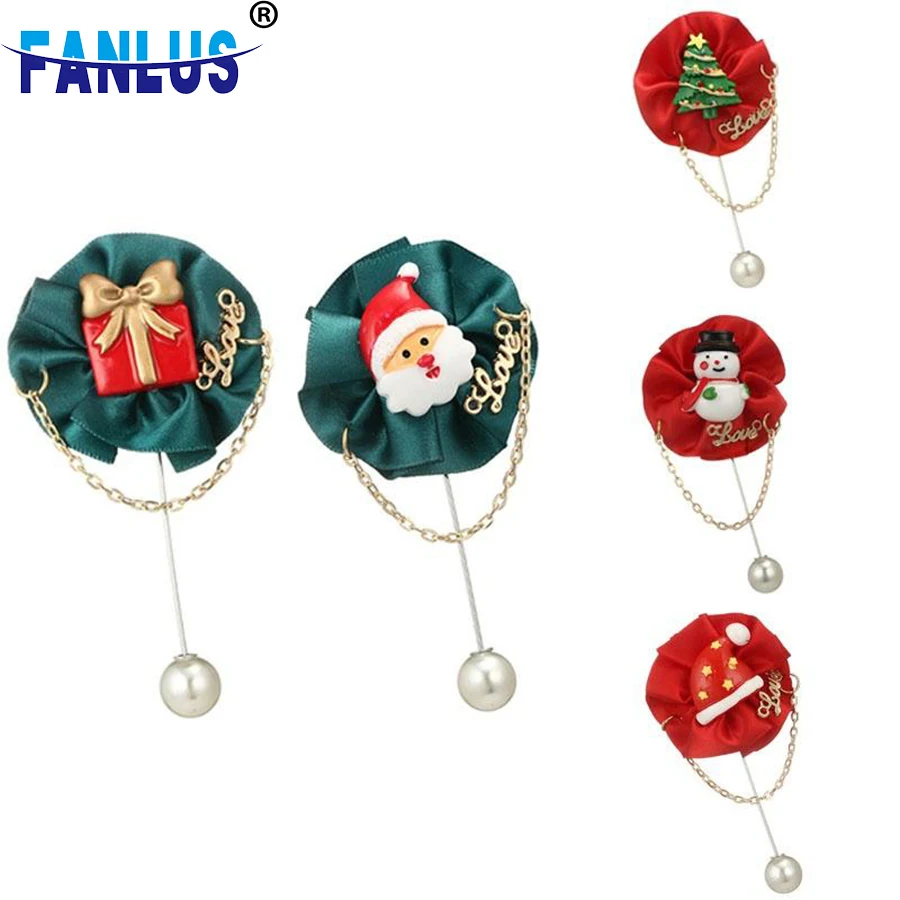 santa hat santa gift box pendant brooch buckle jewelry gifts