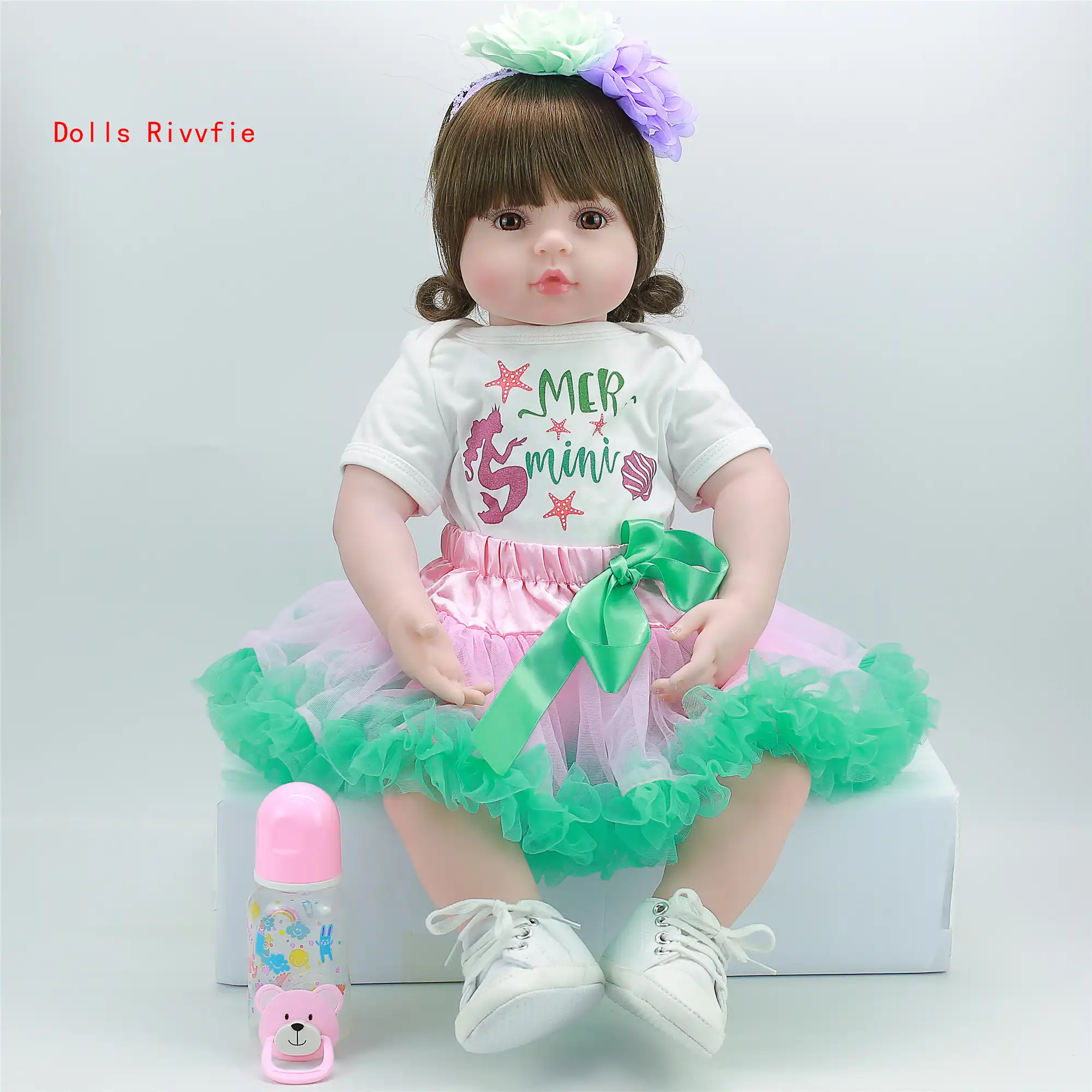 doll lifelike toy princess vinyl body cloth baby doll with girl