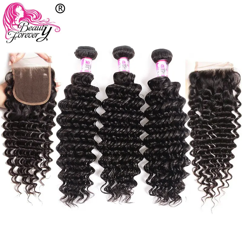 Beauty Forever Deep Wave 3 Bundles With 2pcs Closures 4*4 Same Part Brazilian Hair Weaves Remy Human Hair Bundles With Closure
Beauty Forever Deep Wave 3 Bundles With 2pcs Closures 4*4 Same Part Brazilian Hair Weaves Remy Human Hair Bundles With Closure