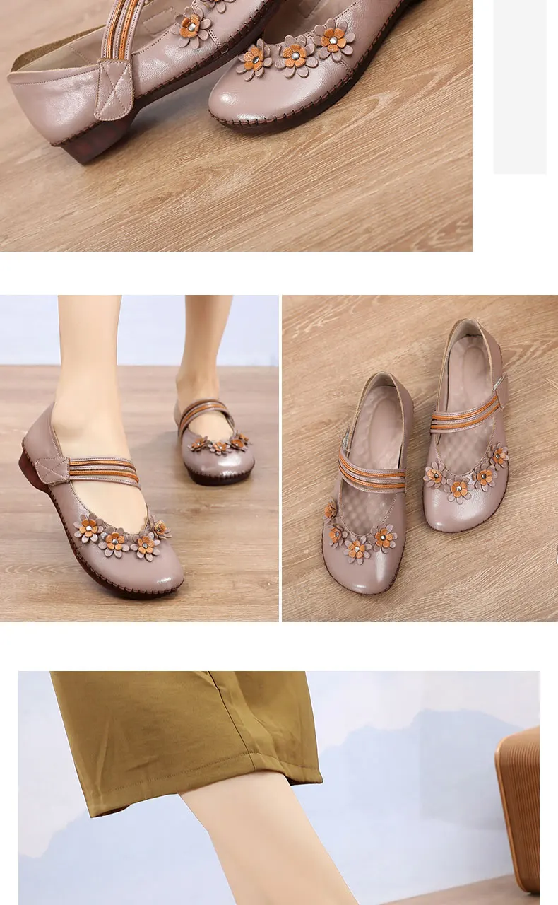 MUYANG Women Flats 2020 Mary Janes Handmade Genuine Leather Flower Flat Shoes Woman Soft comfortable Elegant Loafers Shoes MUYANG Women Flats 2020 Mary Janes Handmade Genuine Leather Flower Flat Shoes Woman Soft comfortable Elegant Loafers Shoes